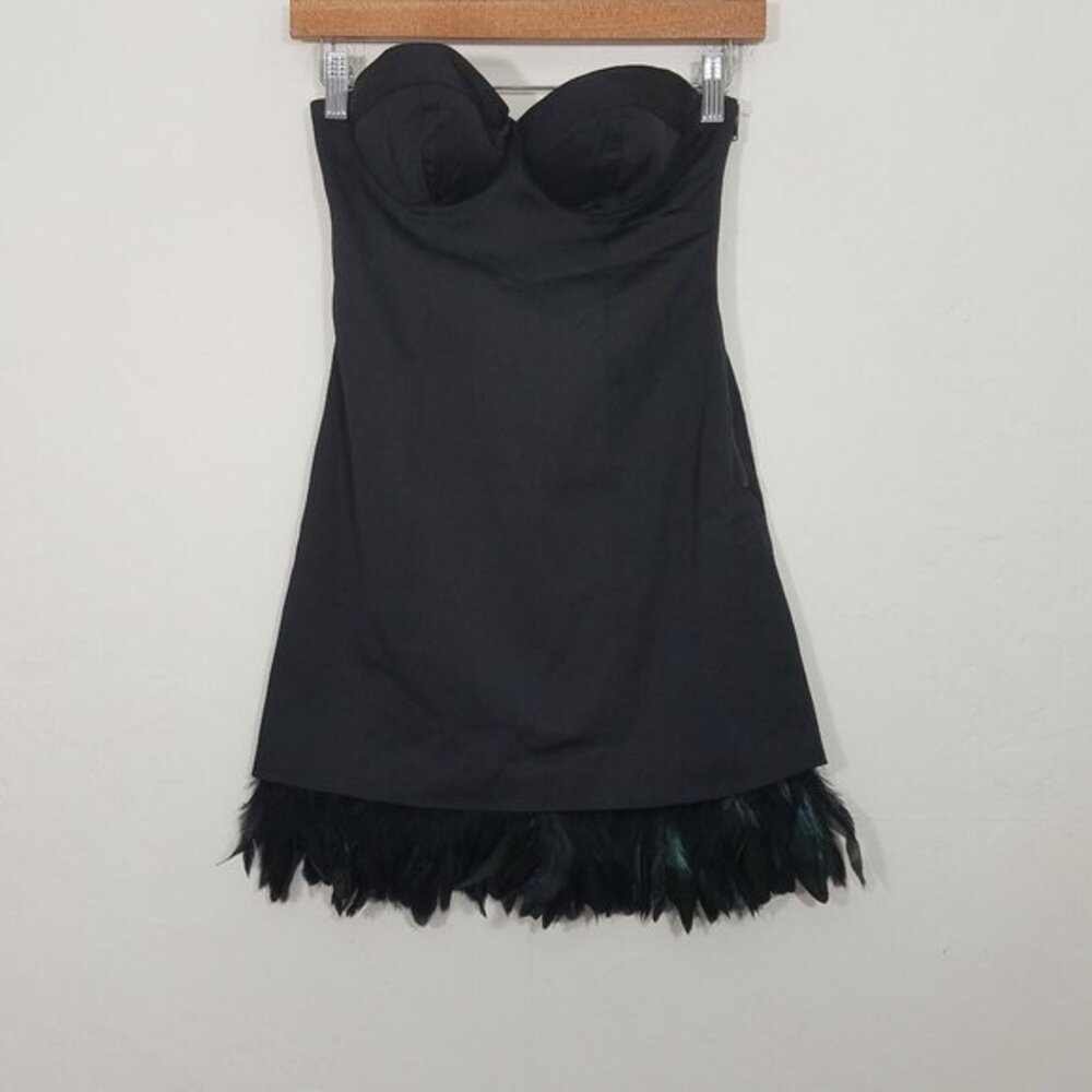 NWT Guess Strapless Mini Dress Black Size 1 - Picture 1 of 9